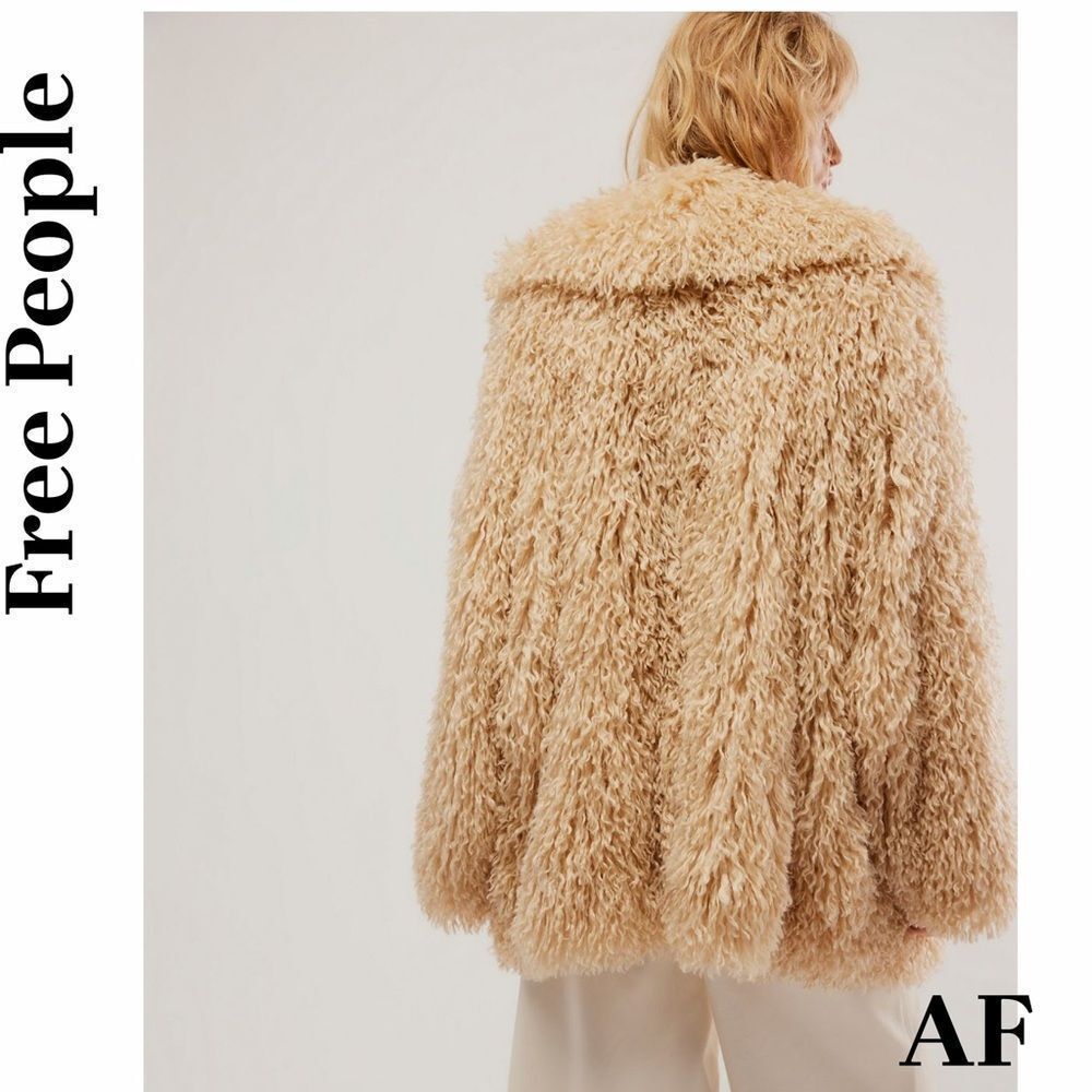 Free People Stargazer Fur Jacket In Ivory New Various Sizes - Picture 5 of 11
